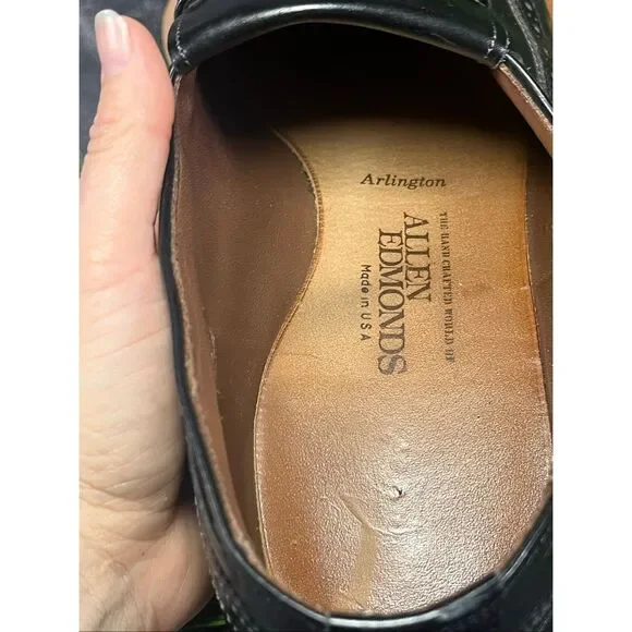 Allen Edmonds Arlington Tassel Loafers Black Leather 10.5 D Made in USA Dress Sh